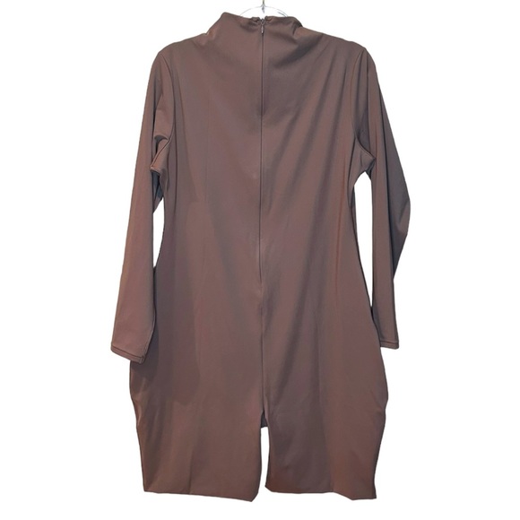 SKIMS All In One Mid Thigh High Mockneck Jumpsuit in 4XL Umber - Picture 6 of 8